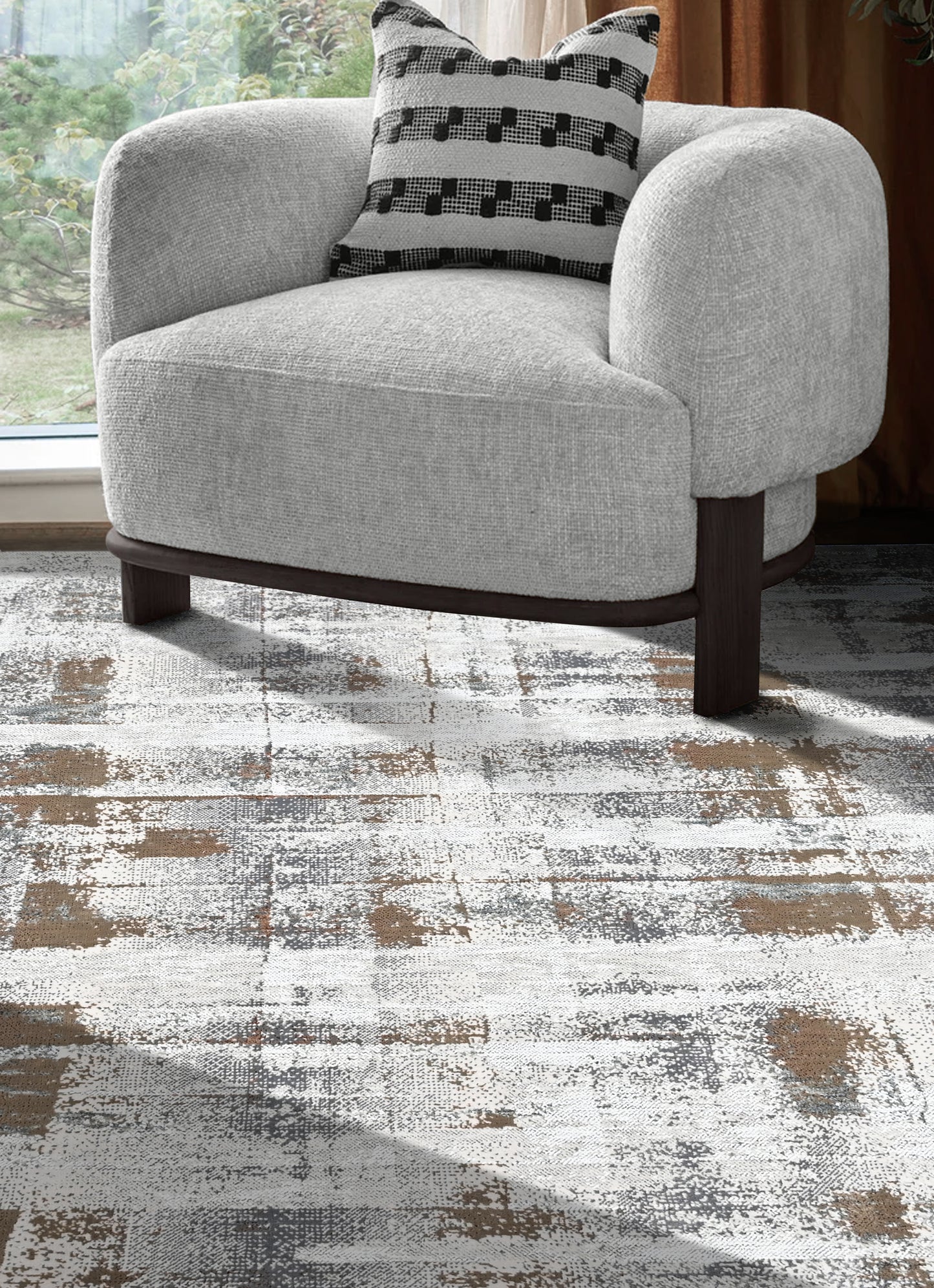 Arctic Mosaic Powerloom Rug (CSR1 10-Silver)