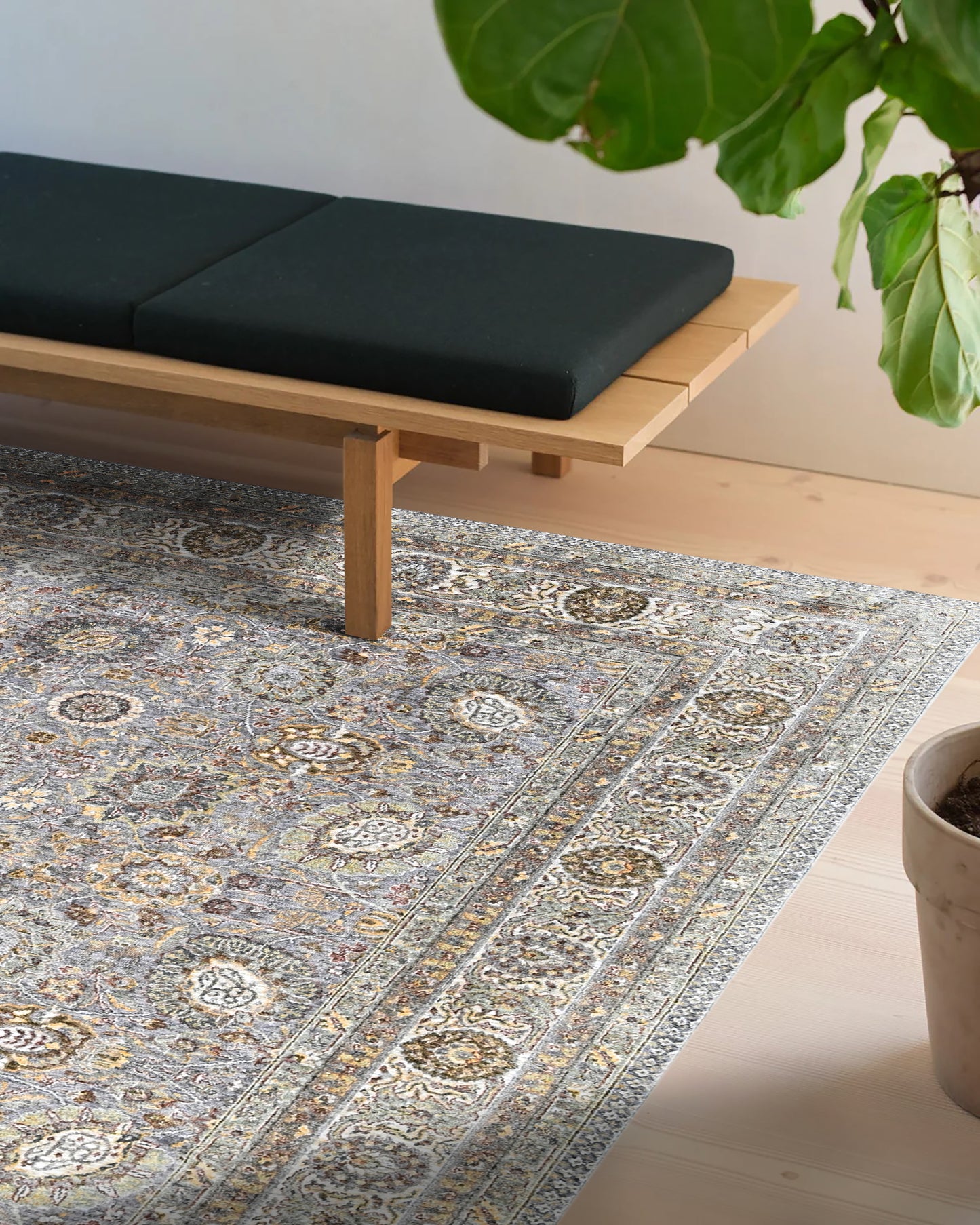 Regal Harmony Rug Silver/Aqua (OSM-TM-25)