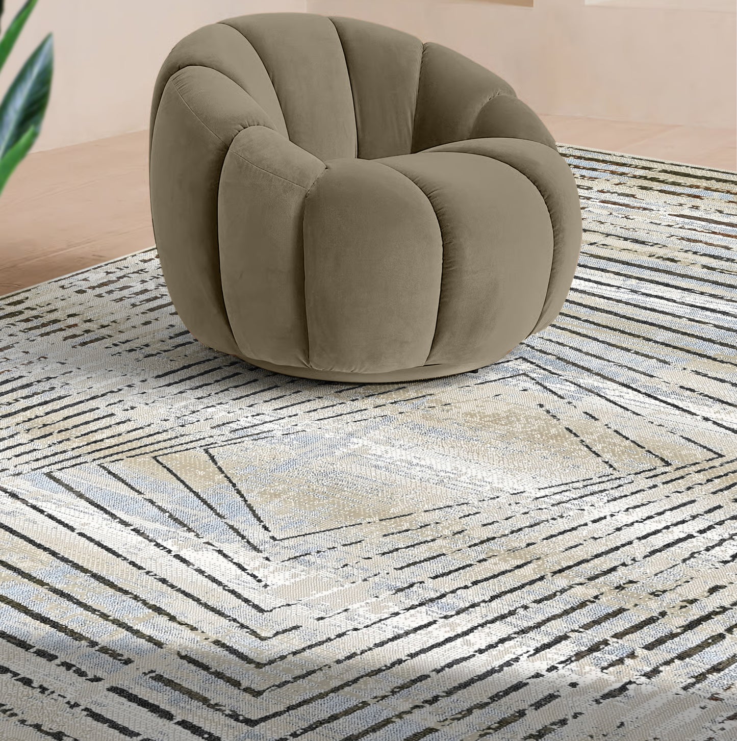 Vortex Ice Powerloom Rug (UV18 Blue)