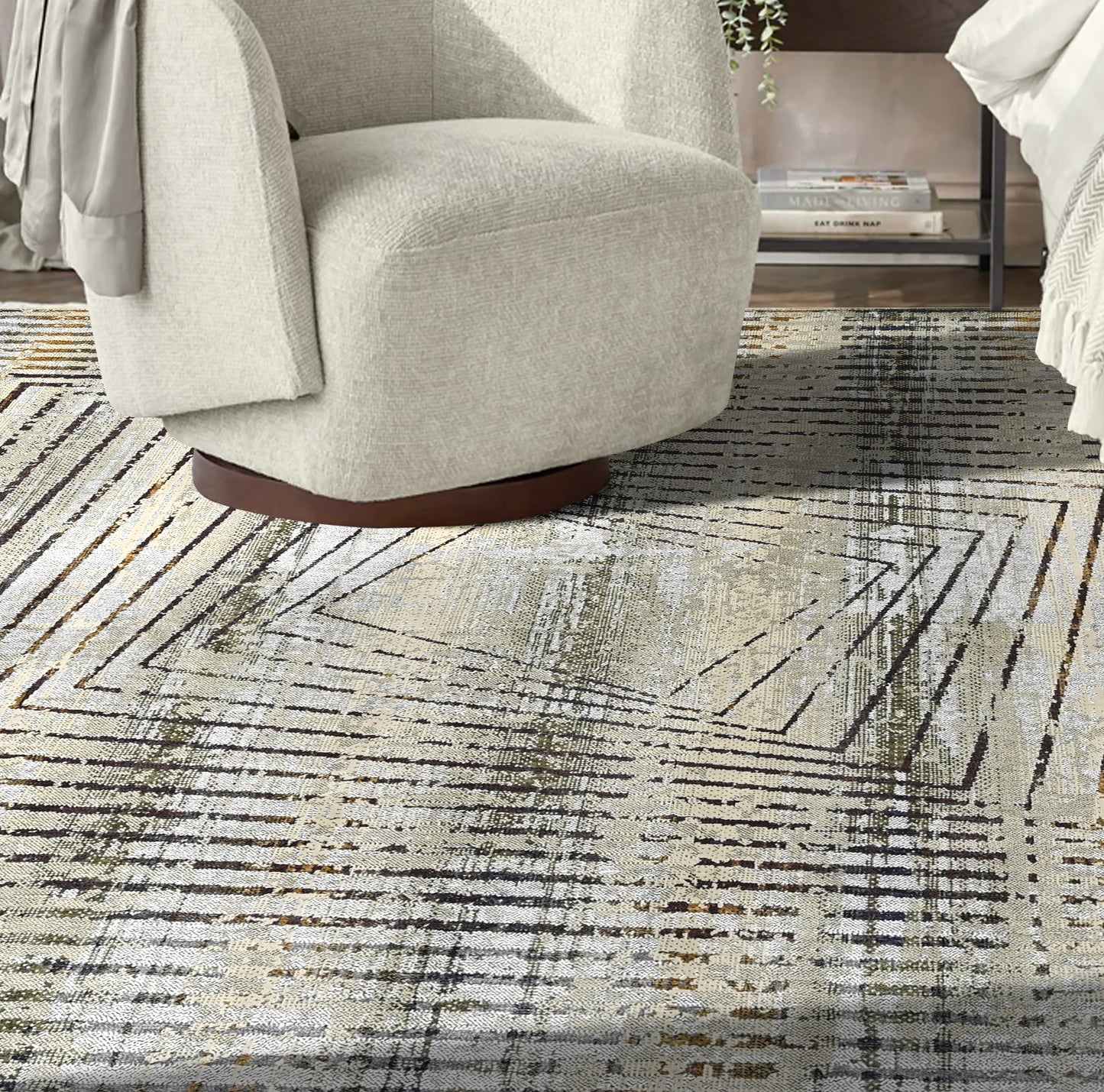 Vortex Moss Powerloom Rug (UV18 Green)