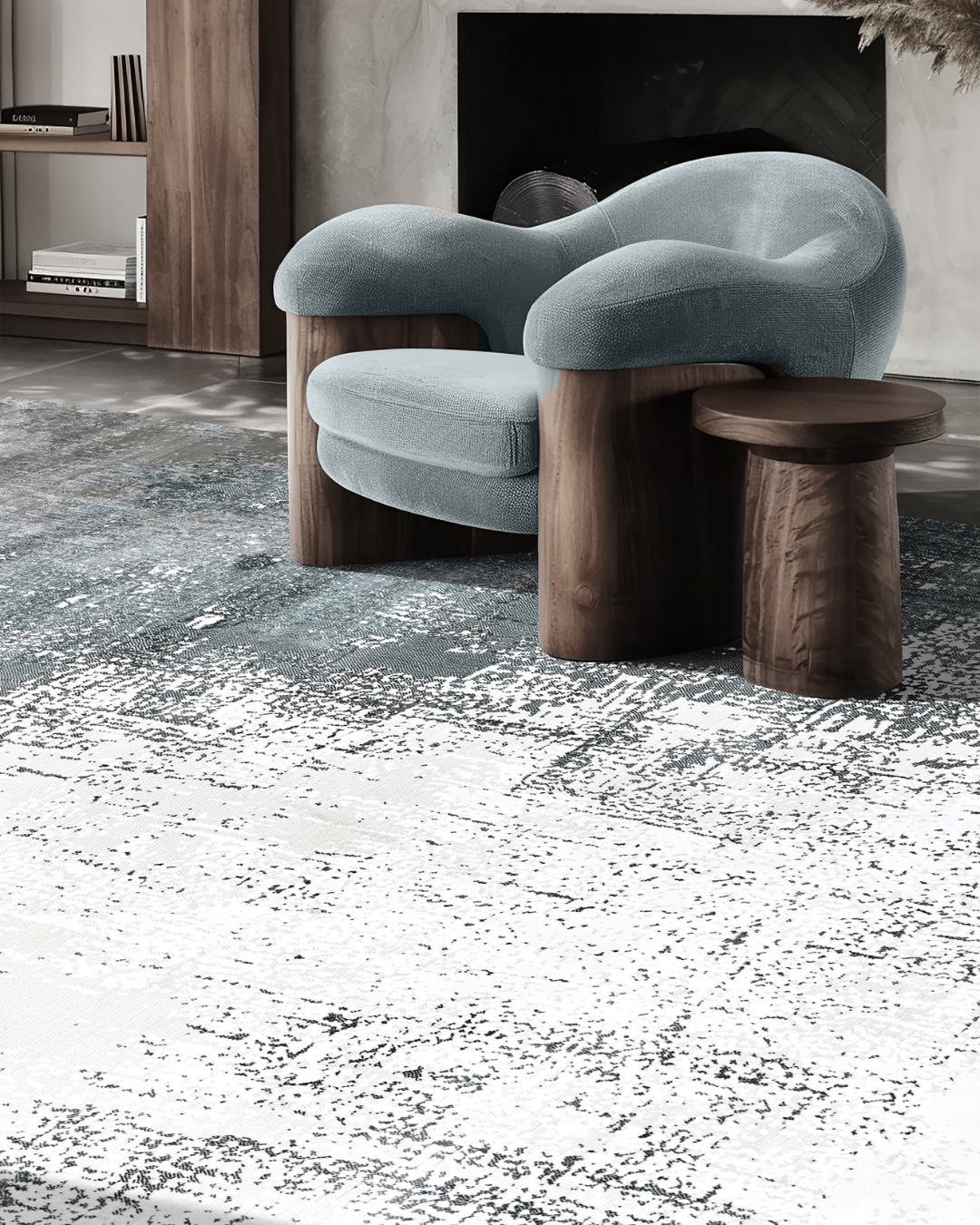 Lunara Mist Powerloom Rug (AMI 10 BLUE)