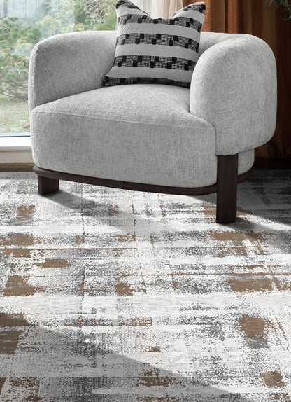 Arctic Mosaic Powerloom Rug (CSR1 10-Silver)