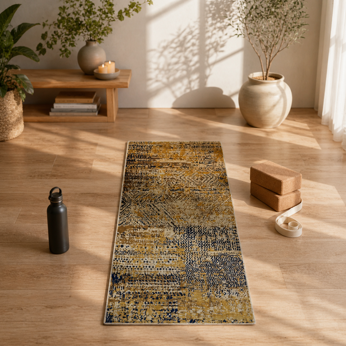 Indigo Terrain Flow – Powerloom Yoga Mat