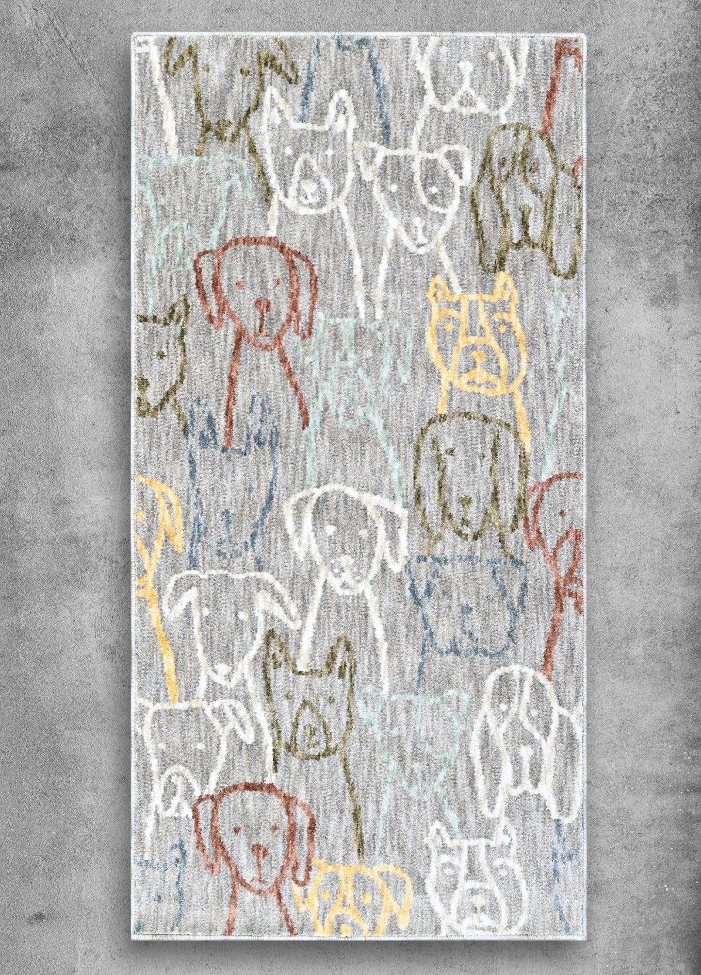 Doodle Grey Multi Kids Rug