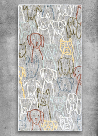 Doodle Grey Multi Kids Rug