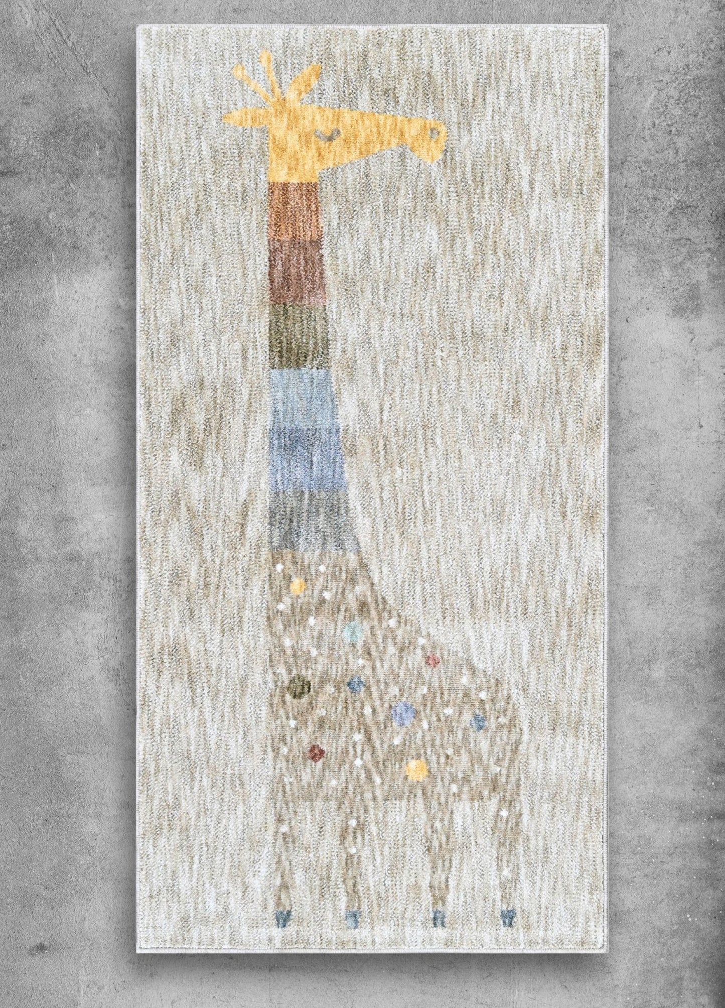Giraffe Taupe Kids Rug