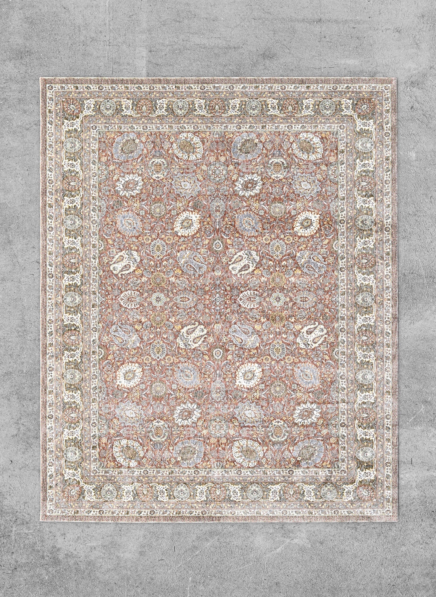 Regal Harmony Rug Rust/Olive (OSM-TM-25)