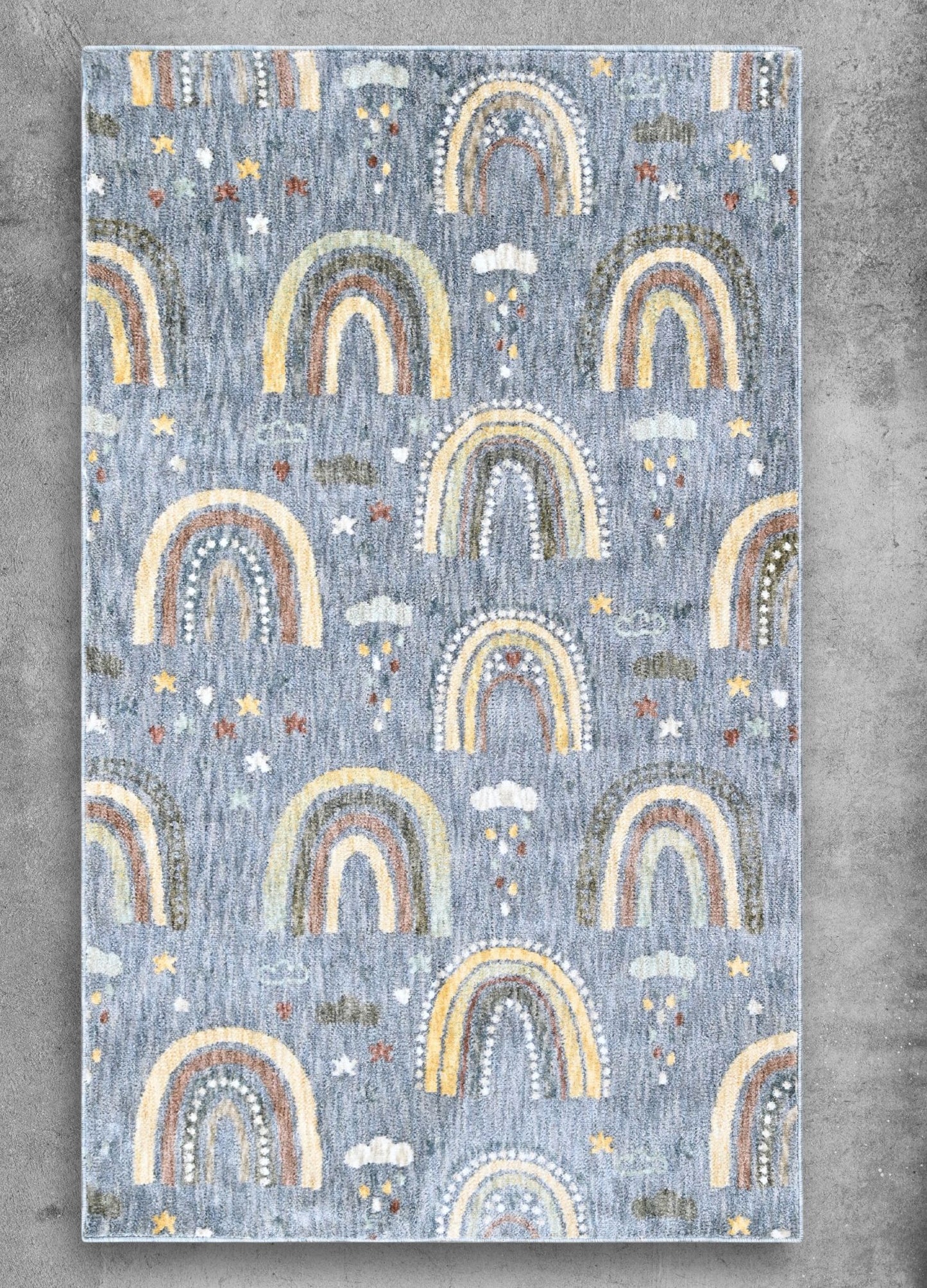 RAINBOW-BLUE Kids Rug