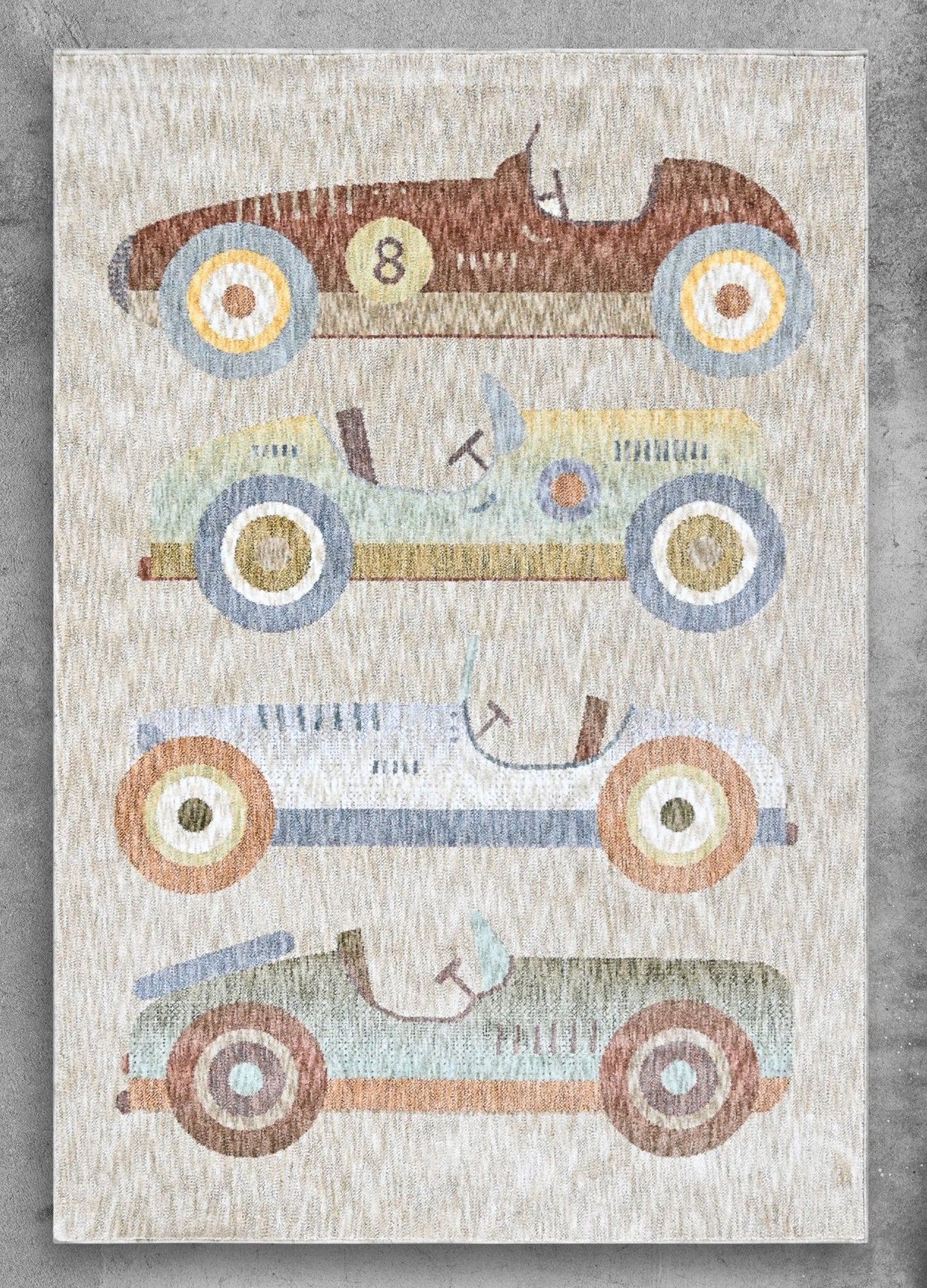 RETROCAR-SAND Kids Rug