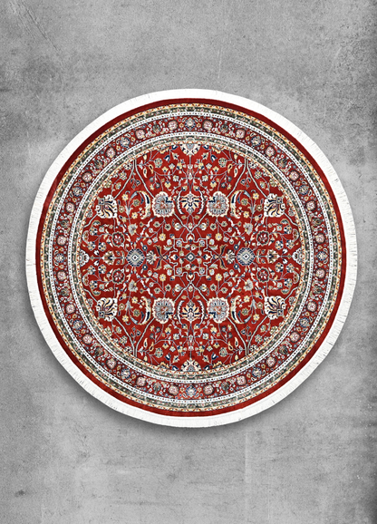 Zarmina Red Round Rug