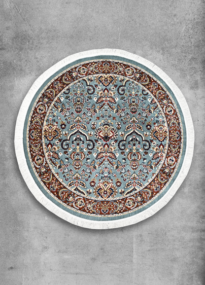 Firdaus Blue Round Rug