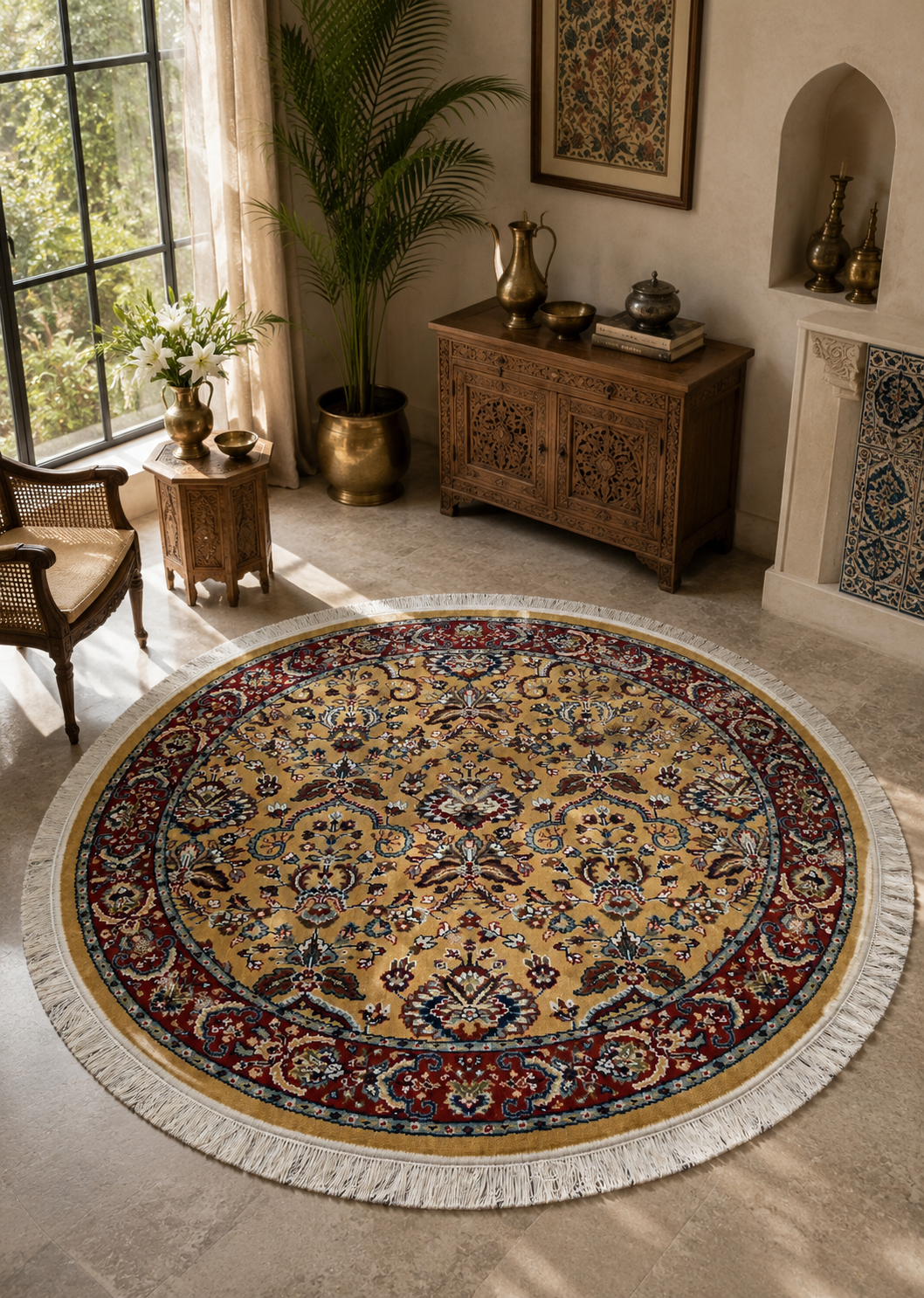 Sultanat Camel Round Rug