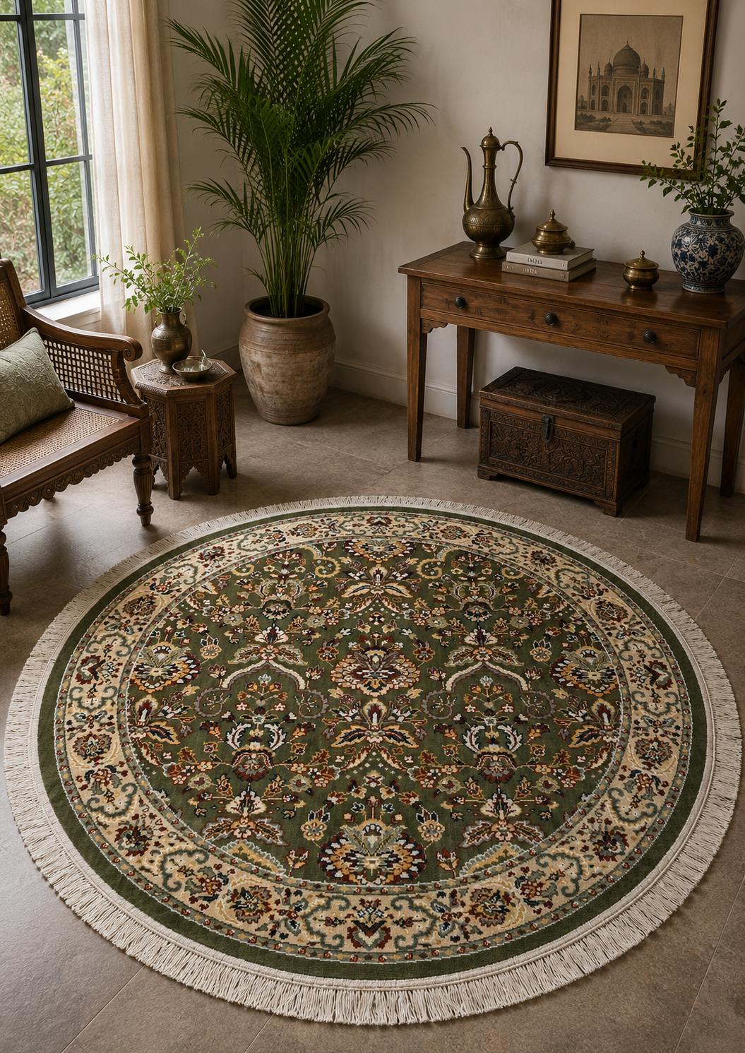 Gulnaar Verde Round Rug