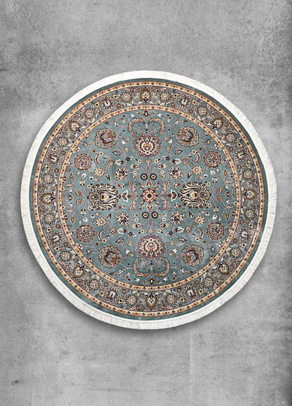 Aab-e-Neel Round Rug