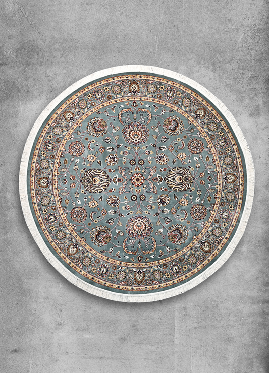 Aab-e-Neel Round Rug
