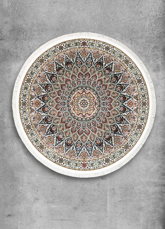 Meherbaan Ivory Round Rug