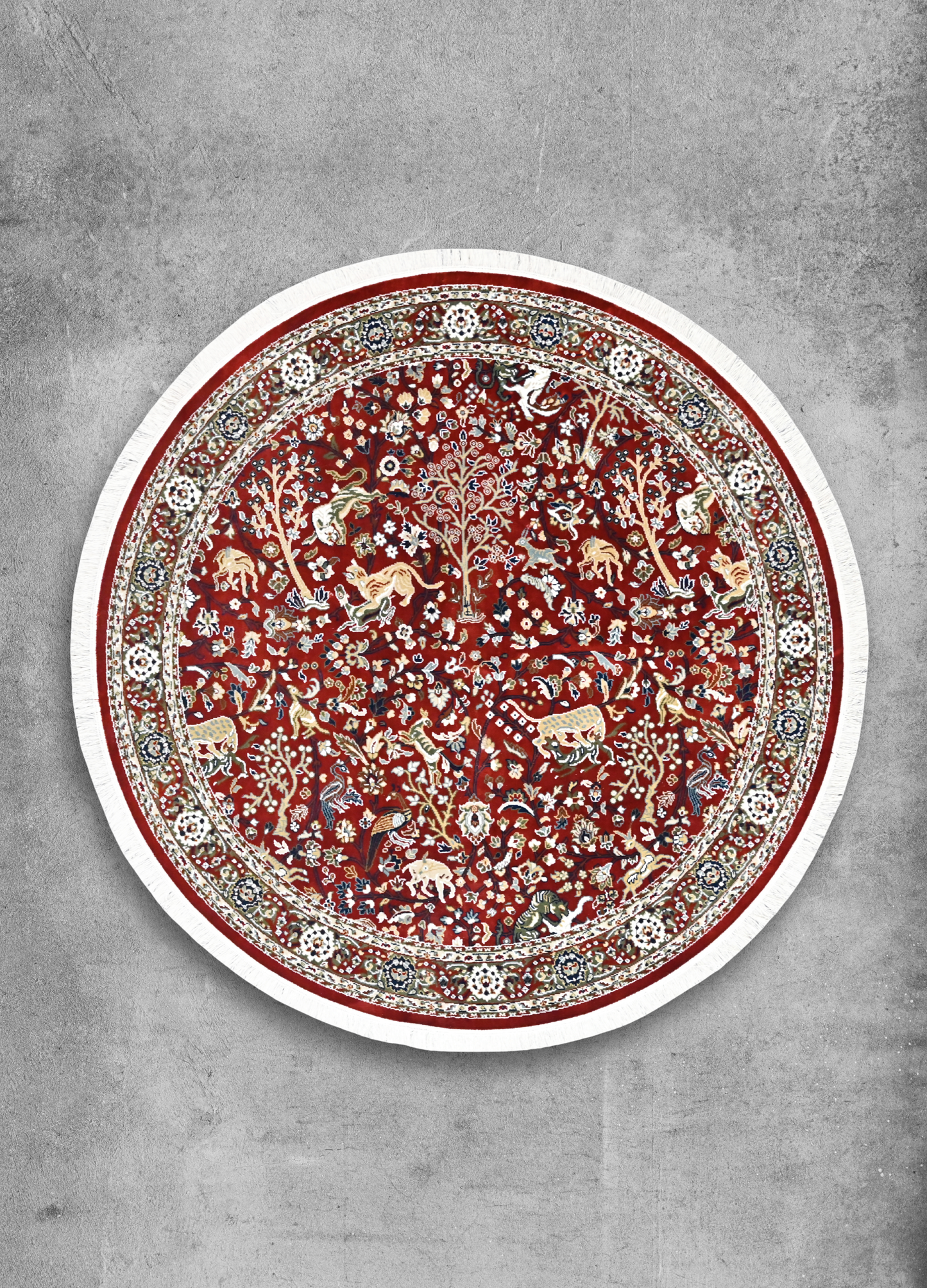 Bazm Royale Red Round Rug