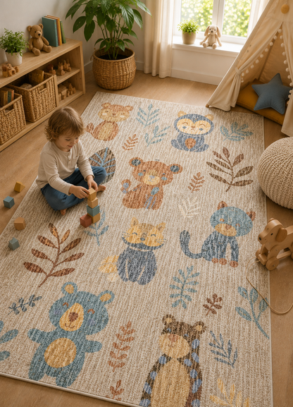 Teddy Sand Multi Kids Rug