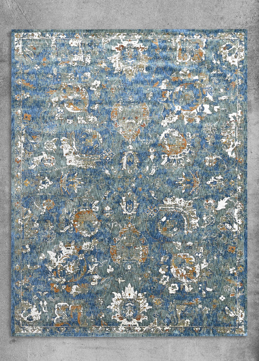 Azure Whispers Powerloom Rug