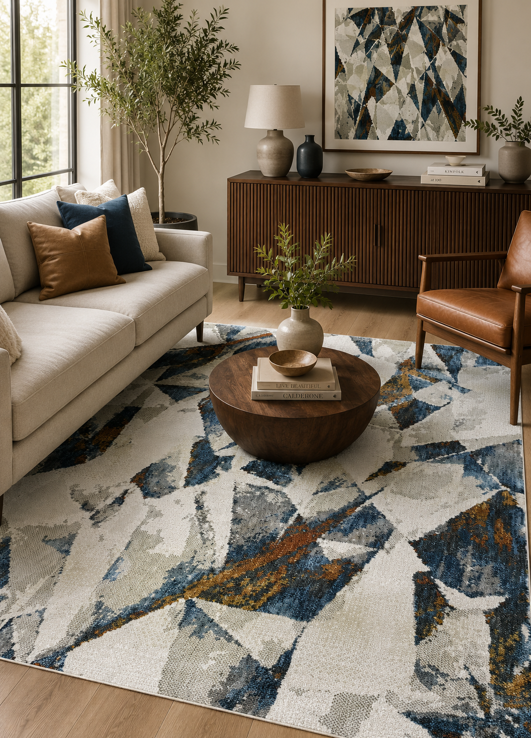 Geo Eclipse Powerloom Rug