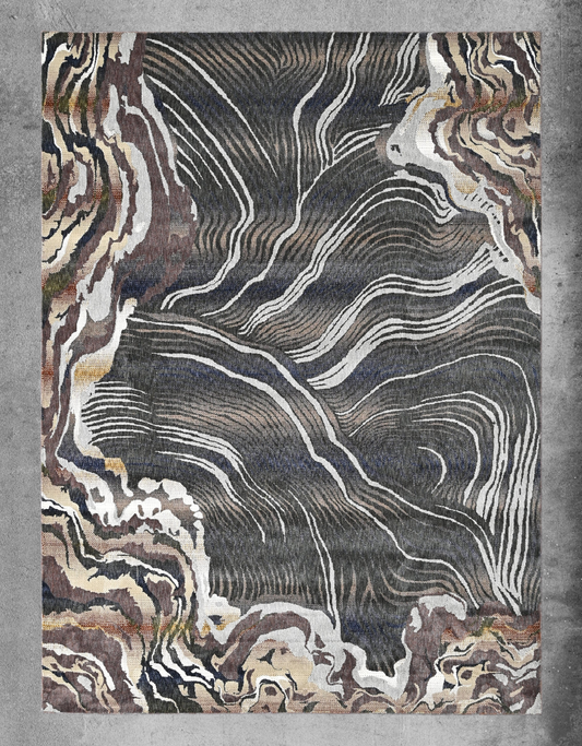 Obsidian Flow Powerloom Rug (UV15)