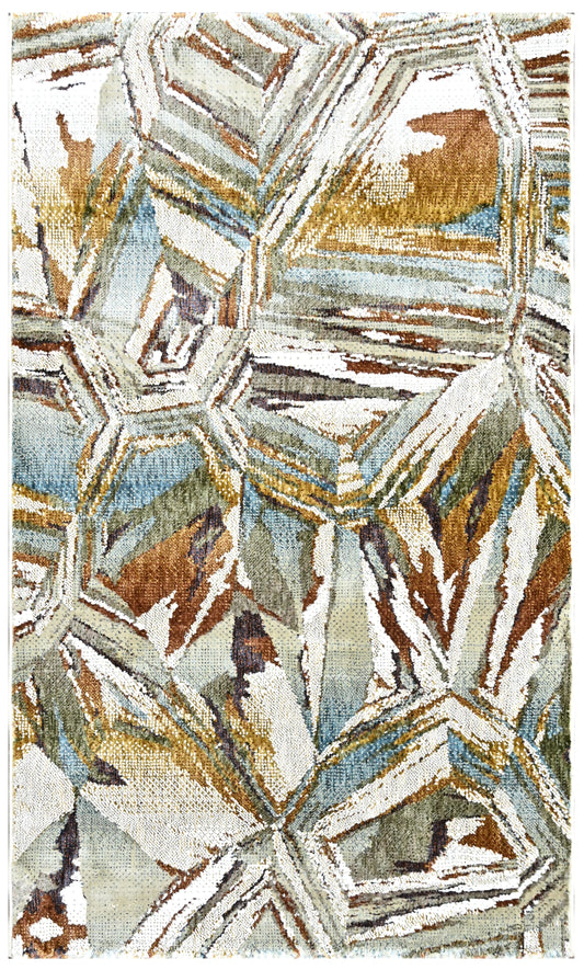 Rust Prism Powerloom Rug