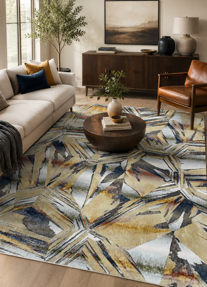 Crystalline Sky Powerloom - Multicolor Rug