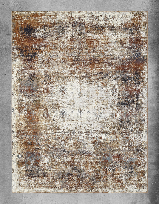 Rust Patina Powerloom Rug (UV21 Rust)