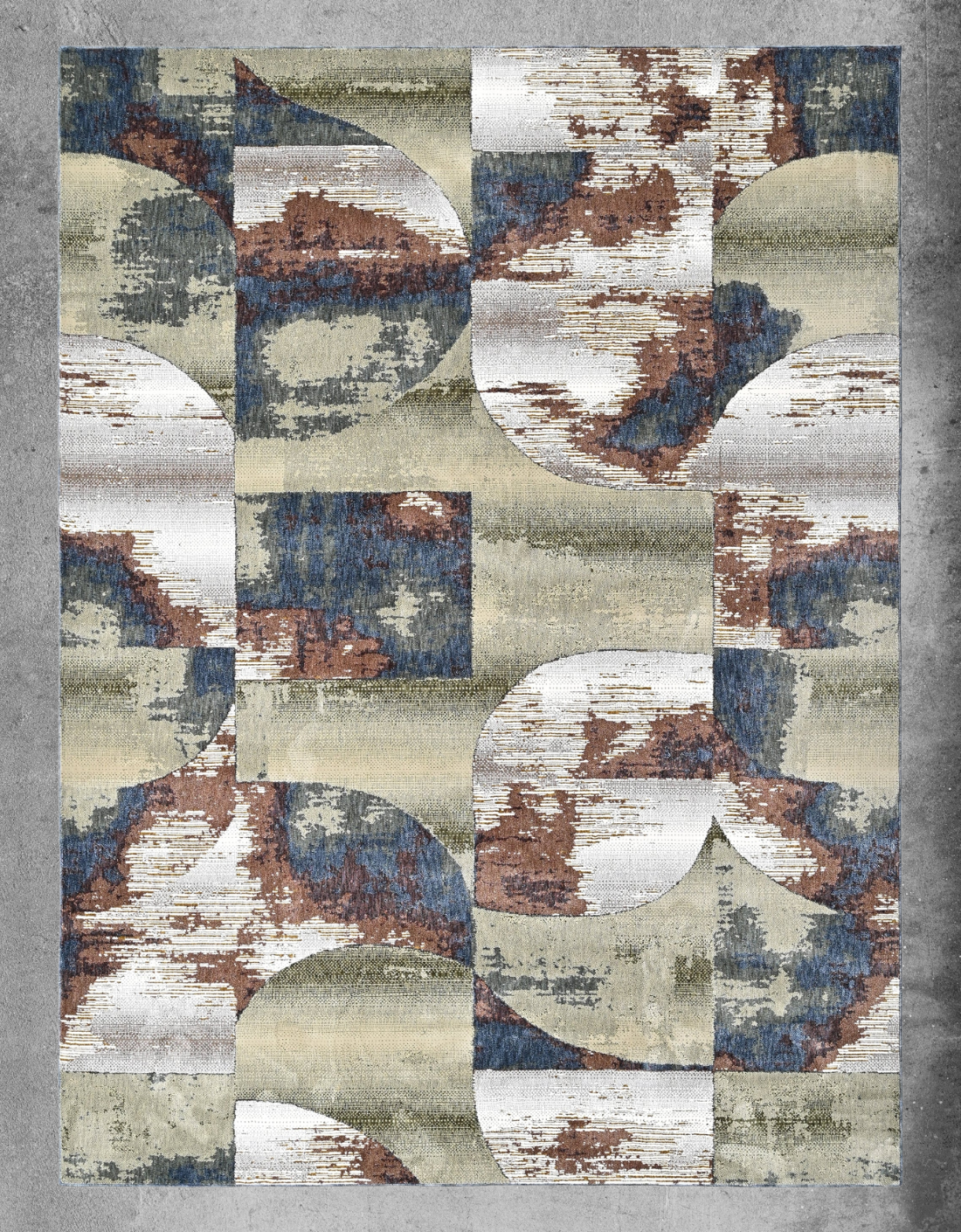Geo Eclipse Powerloom Rug (UV23 Green)