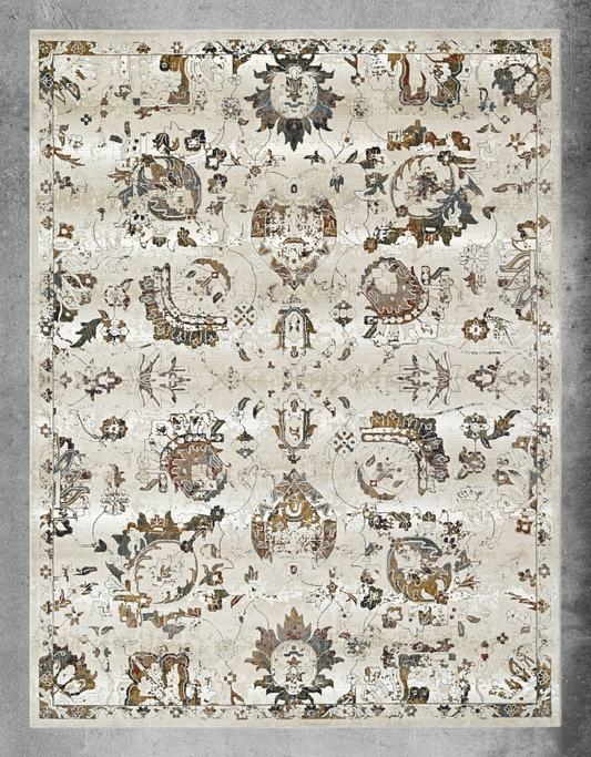 Florentine Relic Powerloom Rug (UV24 Ivory)