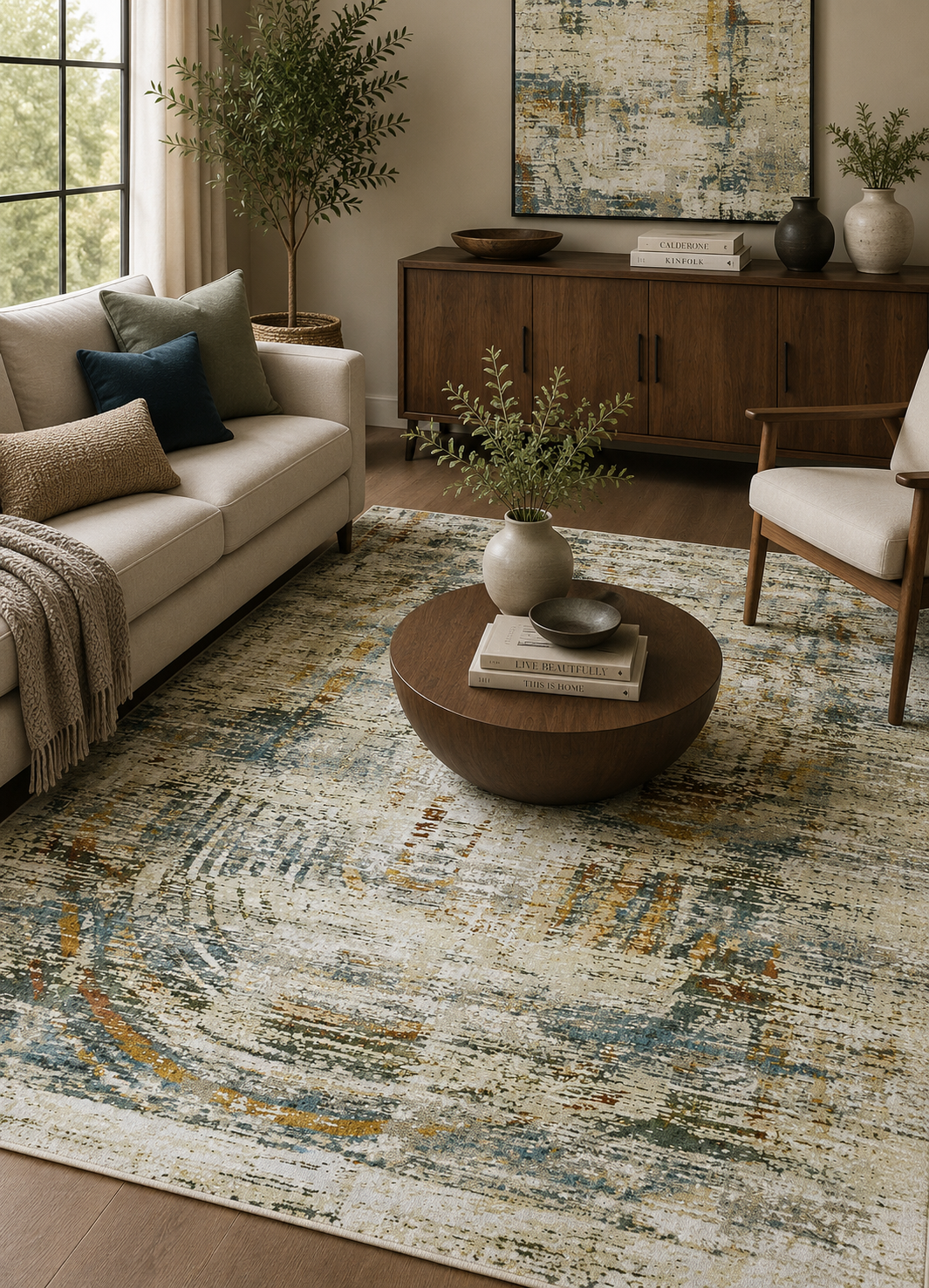 Echo Vault Powerloom - Green Rug